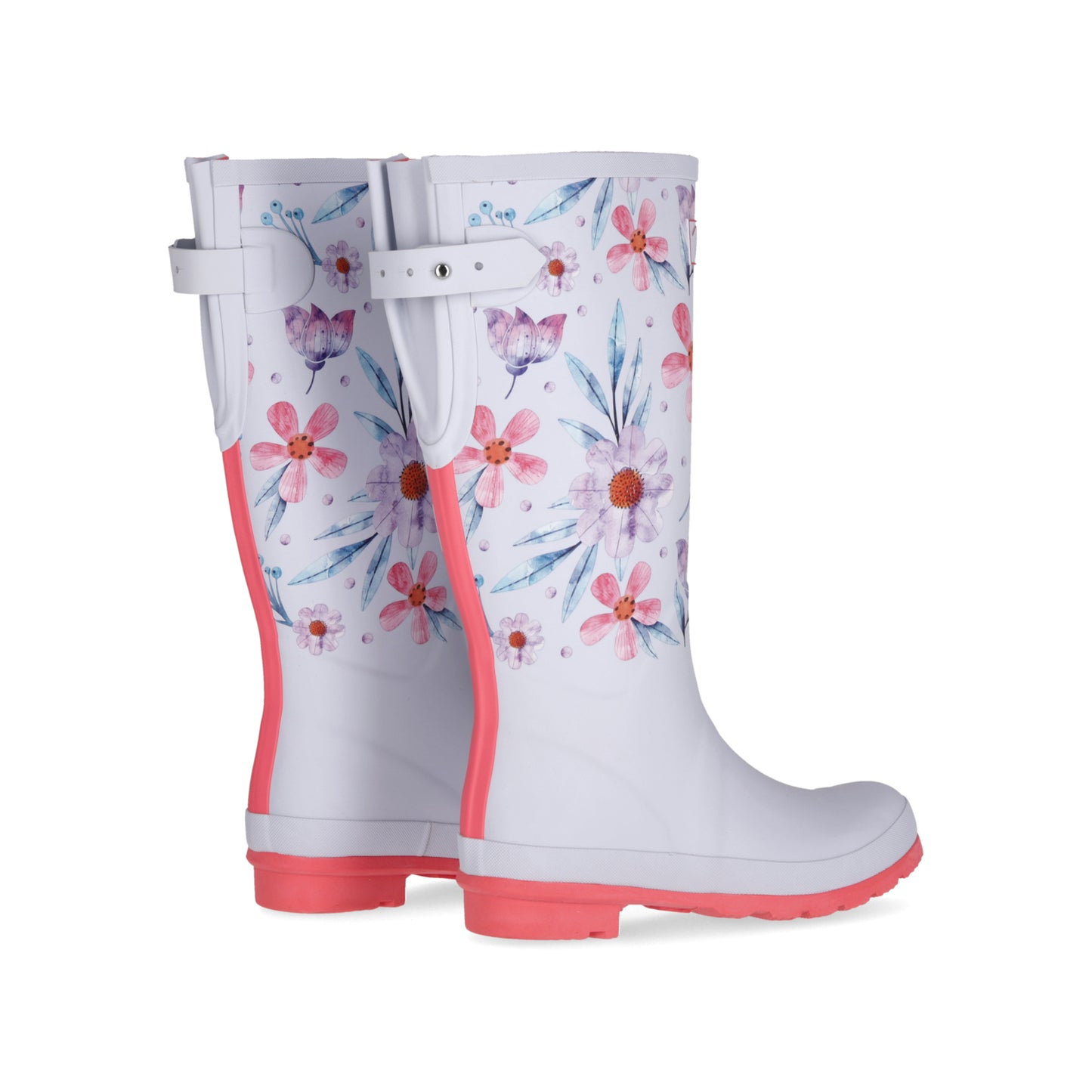 Botas de Caucho con Flores para Mujer Maca