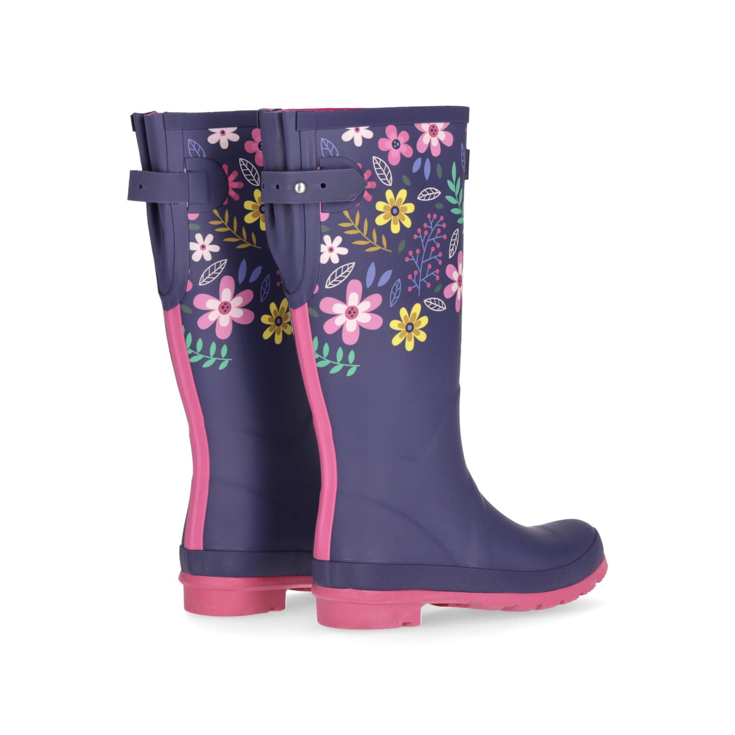 Botas de Caucho con Flores para Mujer Maca