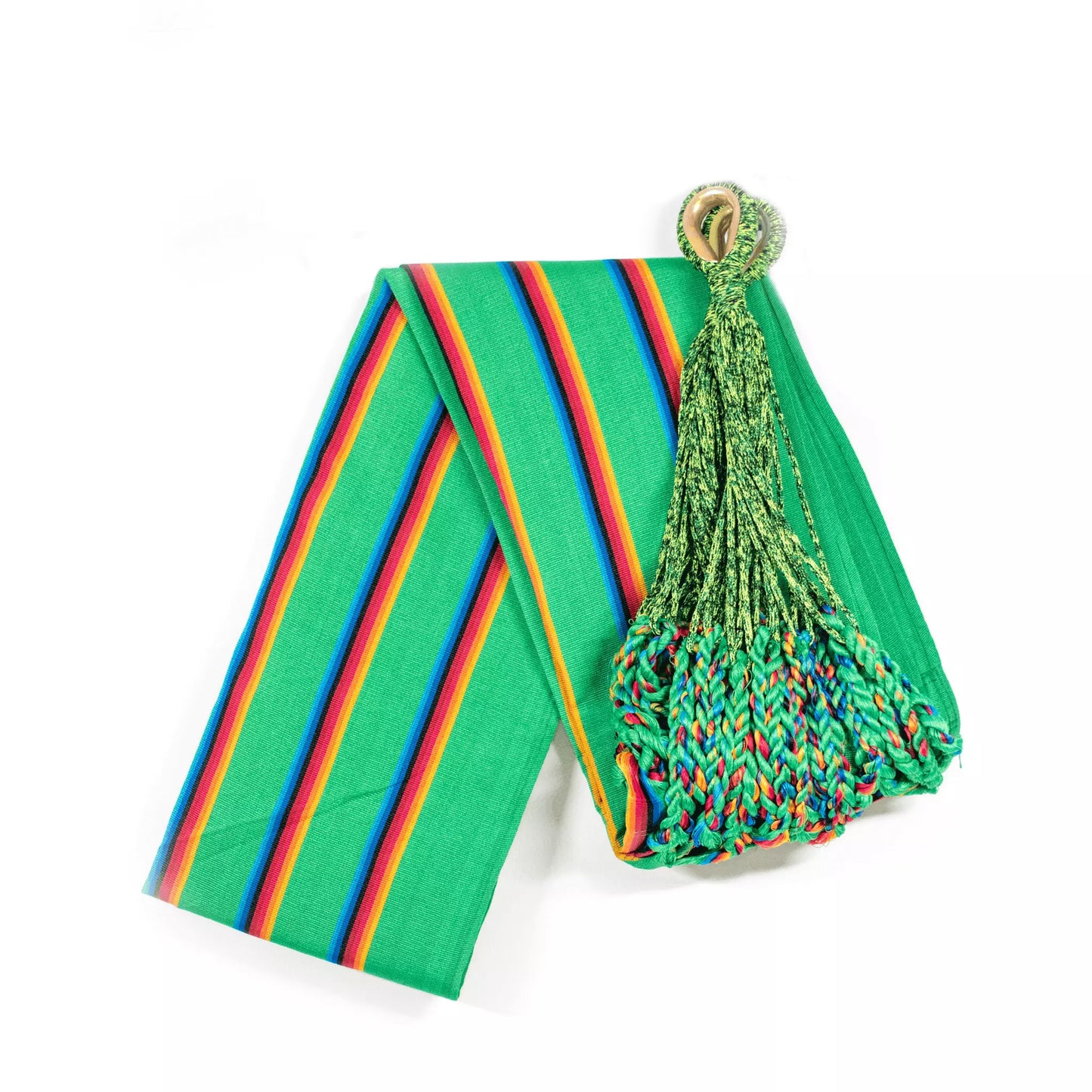 hamaca-de-poliester-verde-sin-flecos