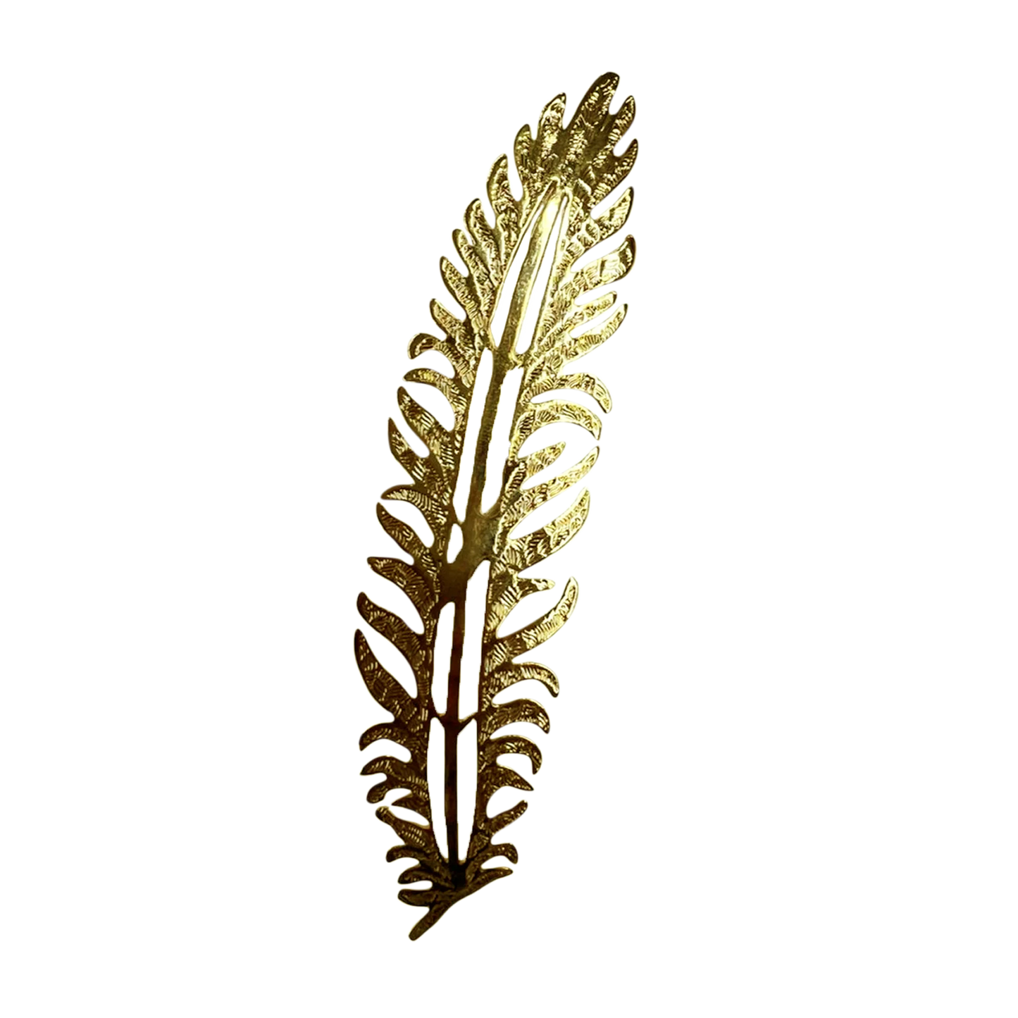 Pluma metálica dorada con baño de oro