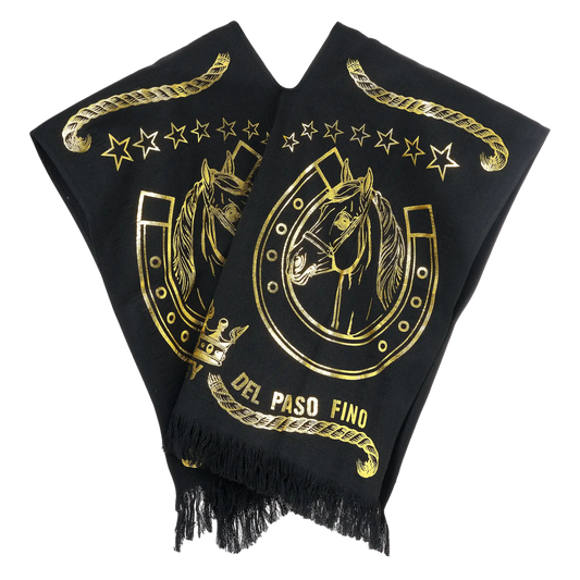 Poncho Norteño en Algodón con Estampado Dorado – Exclusivo para Caballistas