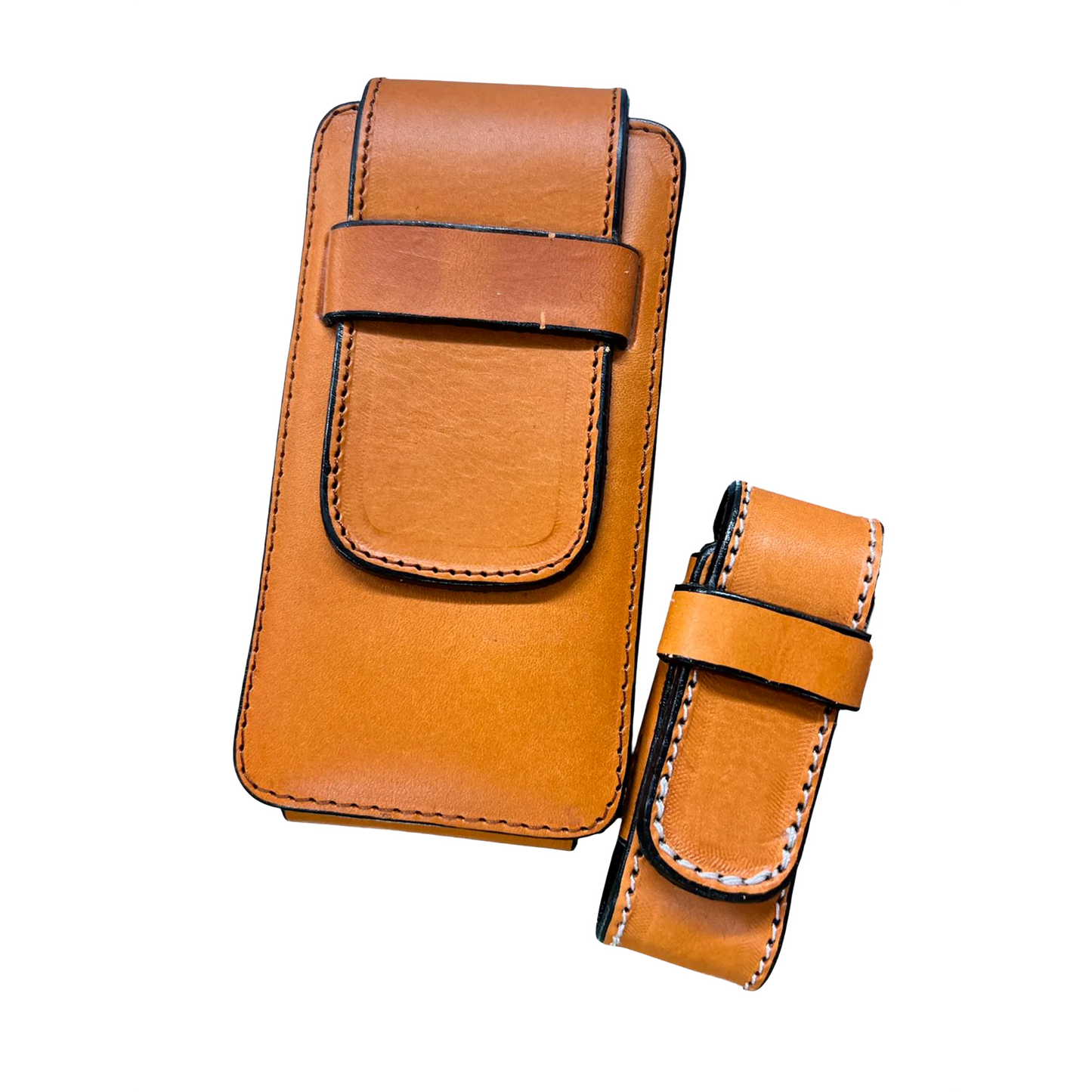 Porta Celular y Navaja en Cuero – Combo para Caballistas