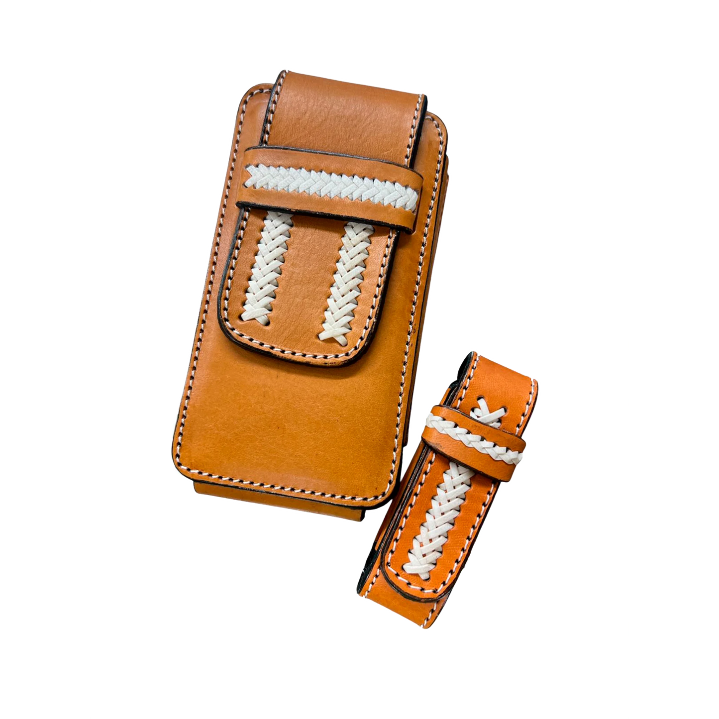 Porta Celular y Navaja en Cuero – Combo para Caballistas
