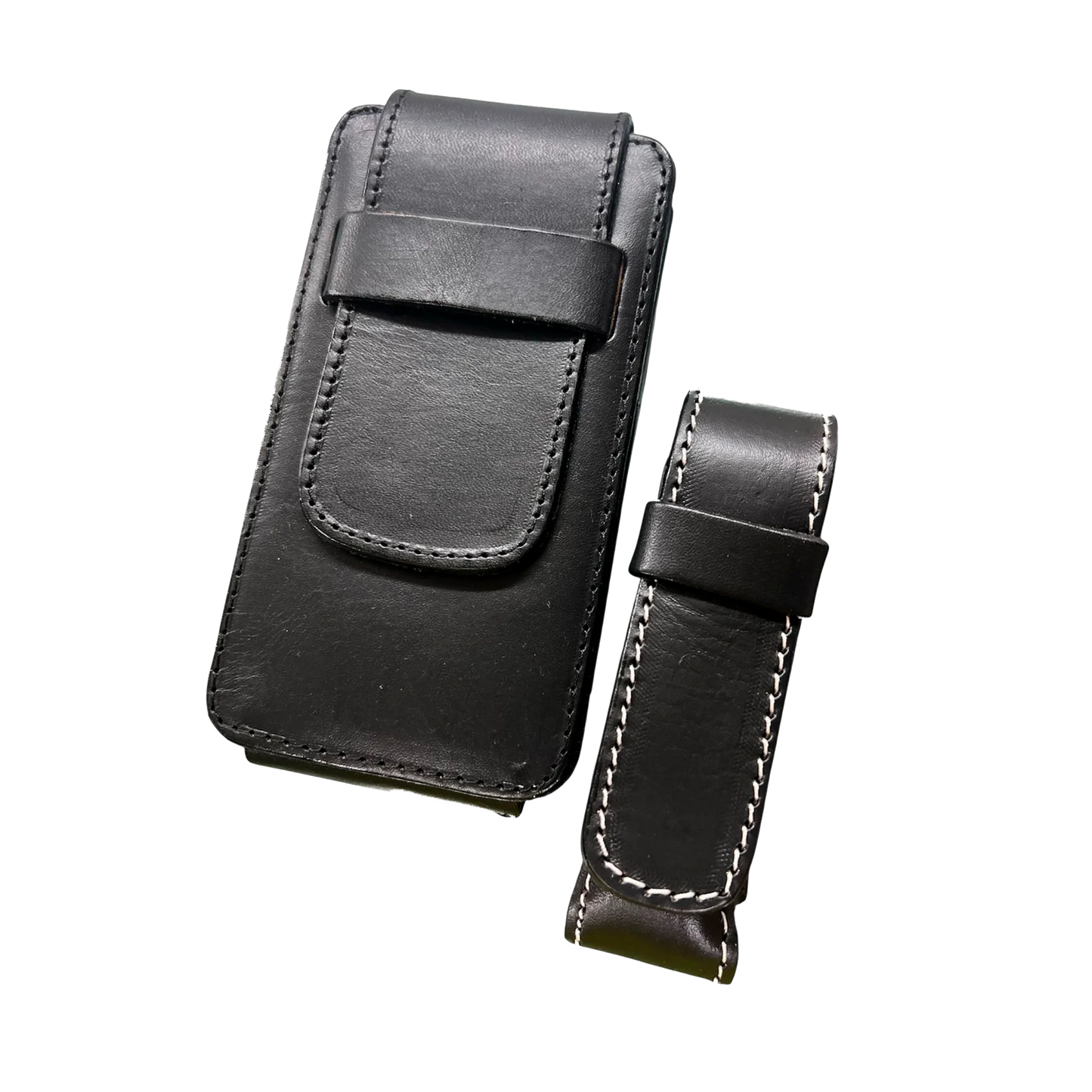 Porta Celular y Navaja en Cuero – Combo para Caballistas