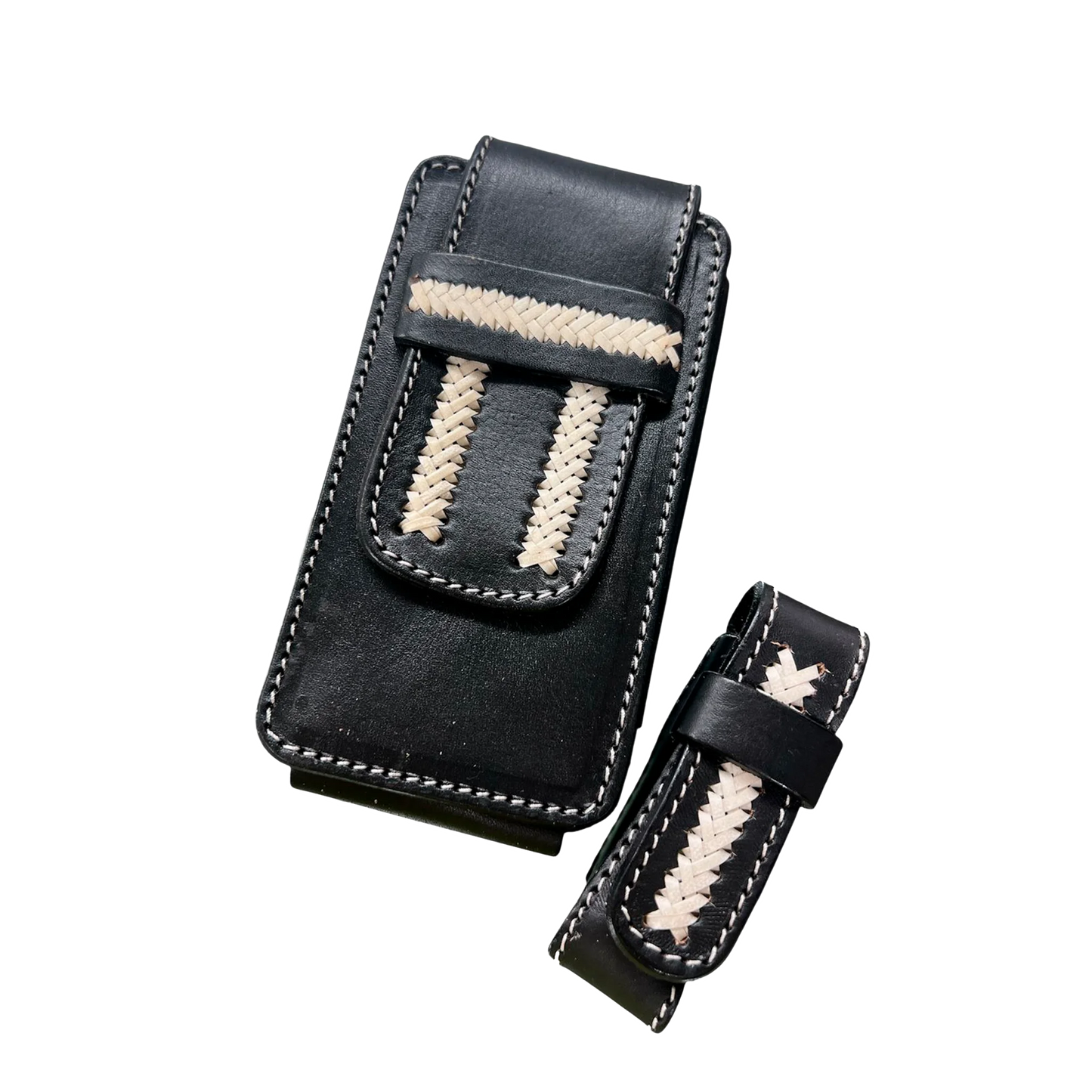 Porta Celular y Navaja en Cuero – Combo para Caballistas