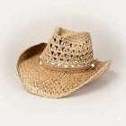 Sombrero de Verano Cowboy Tejido - Estilo Trenzado Vacacional