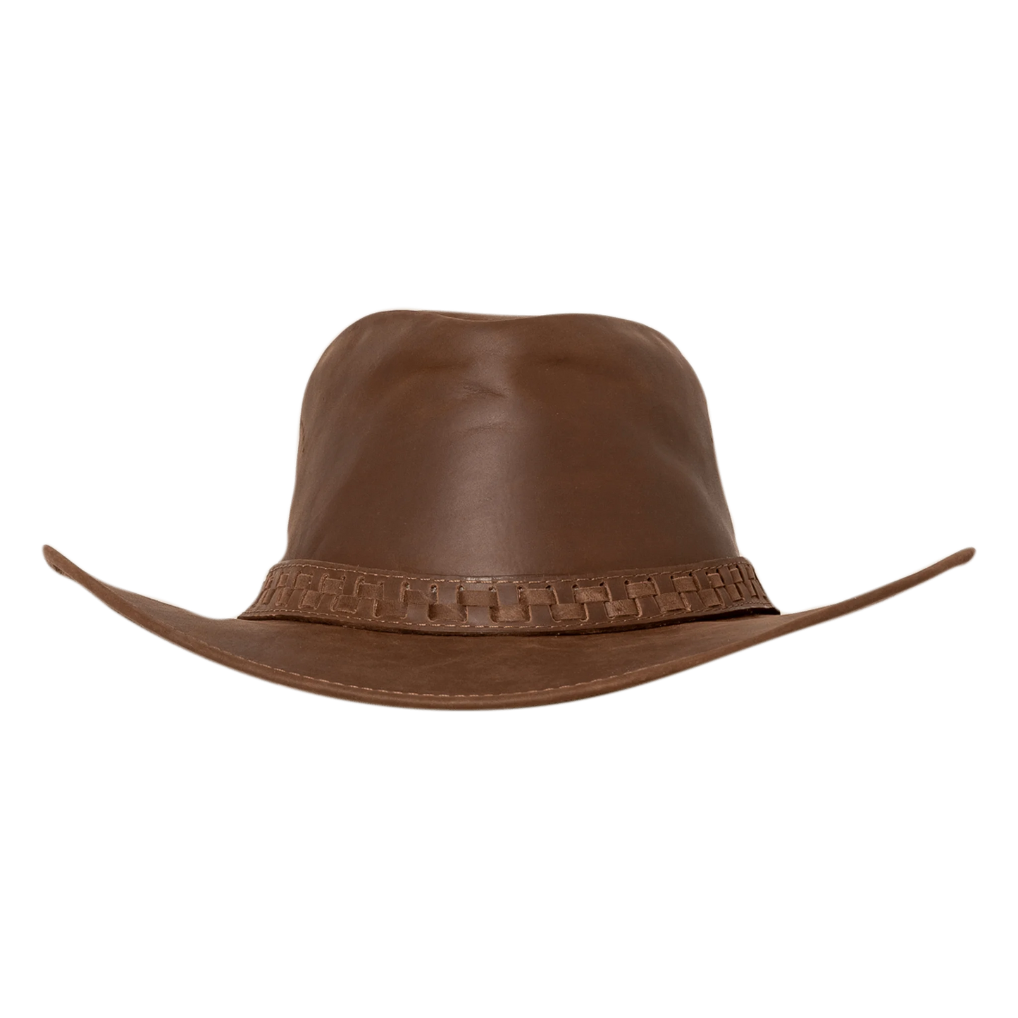 Sombrero Indiana de Cuero Graso Cafe