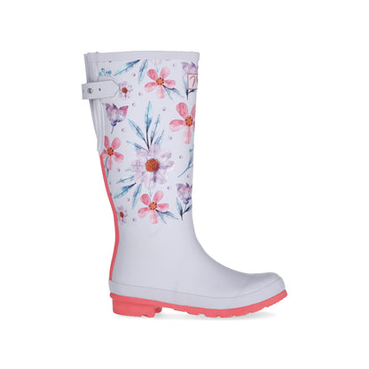 Botas de Caucho con Flores para Mujer Maca