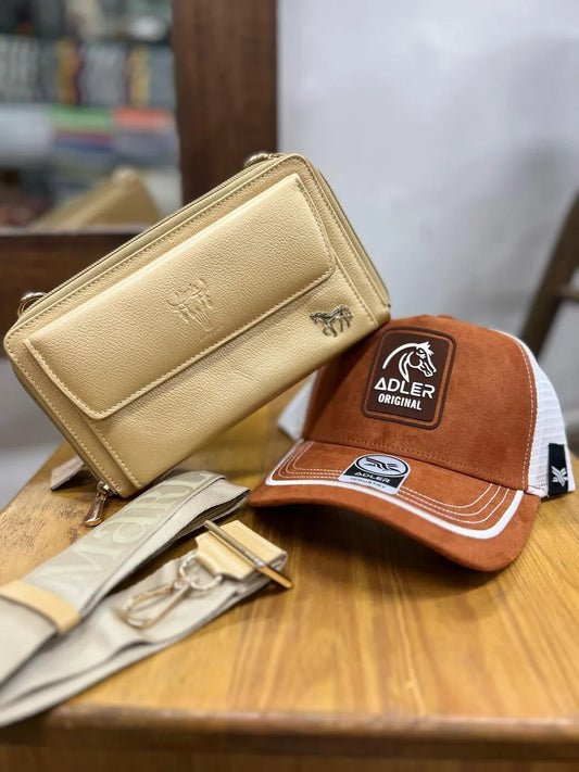 Combo Caballista Mujer Dorado – Autenticidad con Estilo Propio