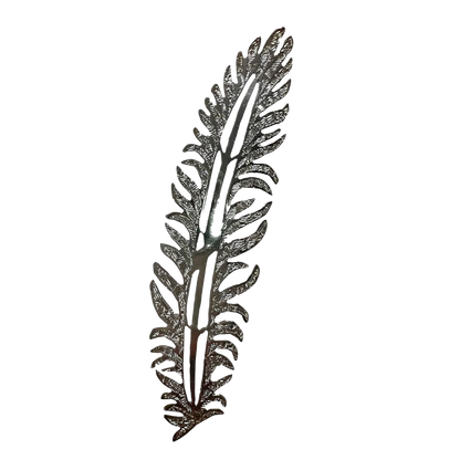 Pluma metálica plateada con baño de plata