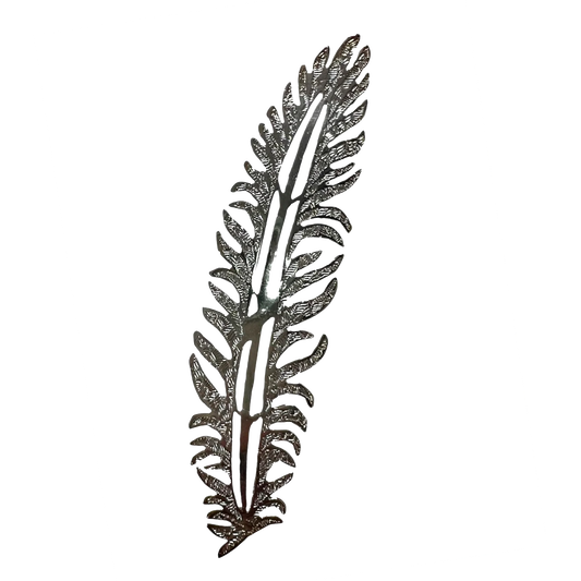 Pluma metálica plateada con baño de plata