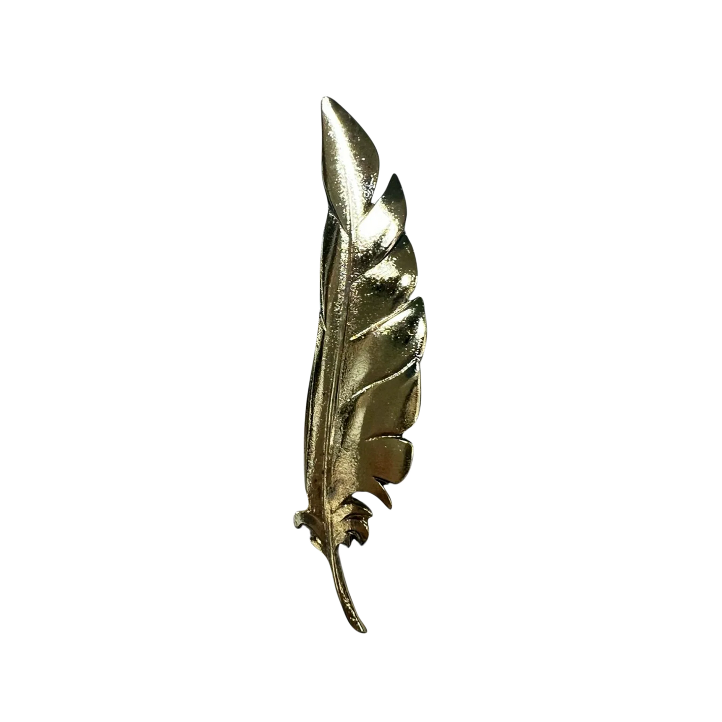Pluma metálica para sombrero texano – dorada y plateada