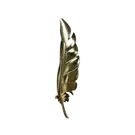 Pluma metálica para sombrero texano – dorada y plateada