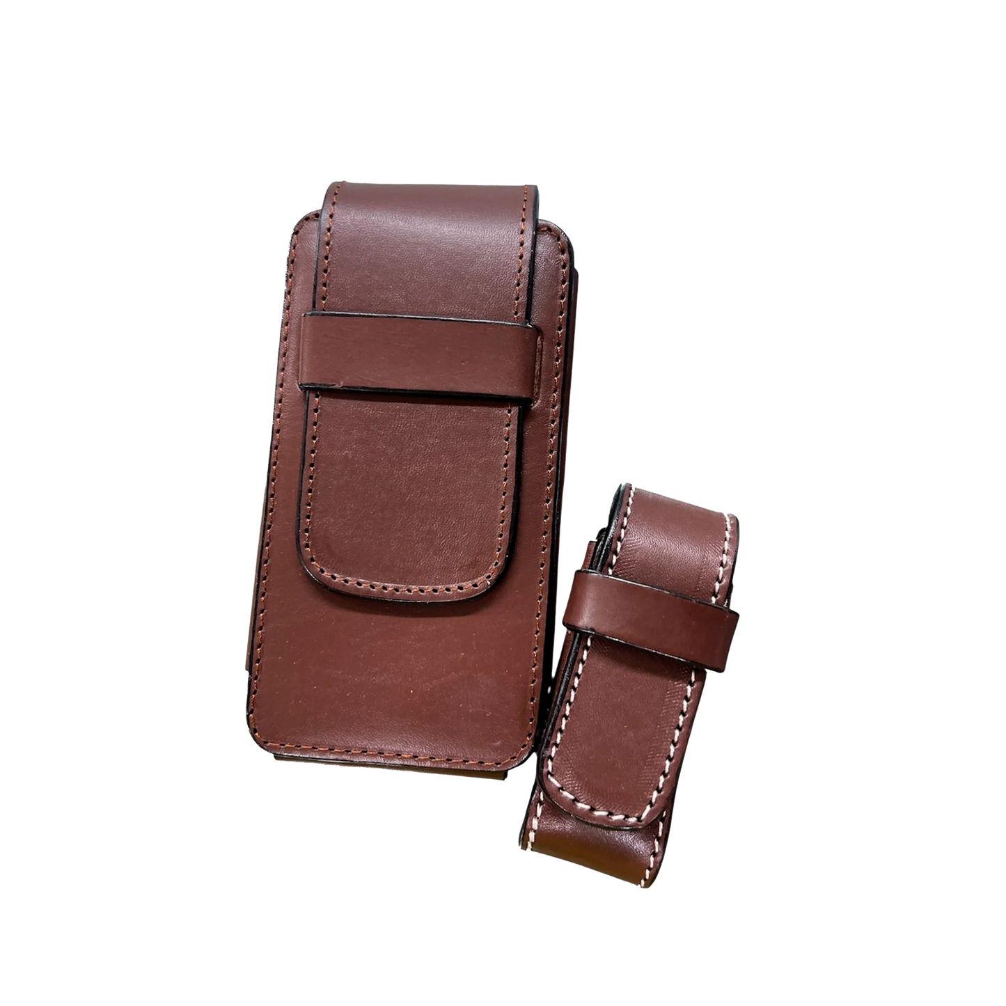 Porta Celular y Navaja en Cuero – Combo para Caballistas