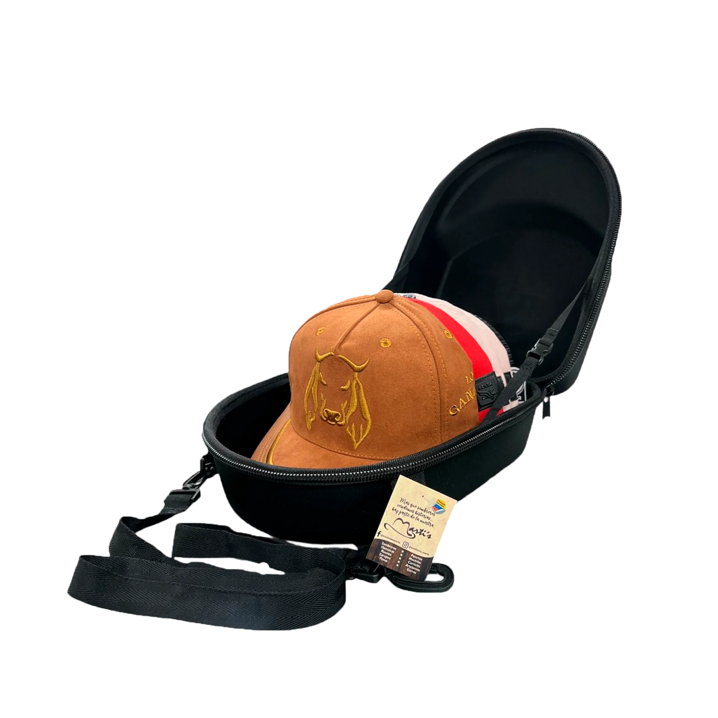 Porta gorras rígido – capacidad para 5 gorras