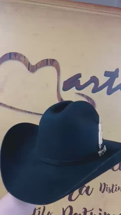 Pluma metálica para sombrero texano – dorada y plateada